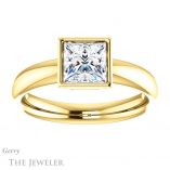Princess Cut Forever One Moissanite Engagement Ring #GTJ922-square-fo-y 1 Princess Cut Forever One Moissanite Engagement Ring #GTJ922-square-fo-y