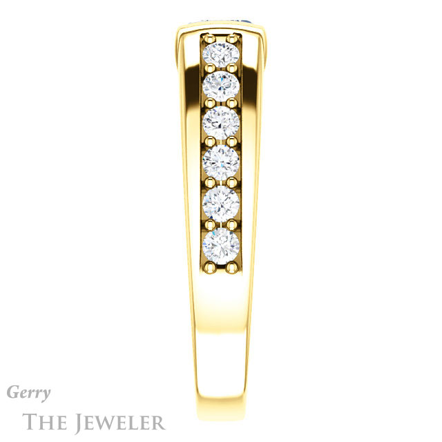 Emerald Cut Forever One Moissanite Engagement Ring #GTJ923-emerald-fb-y | Gerry The Jeweler Emerald Cut Forever Brilliant Moissanite Engagement Ring #GTJ923-emerald-fb-y