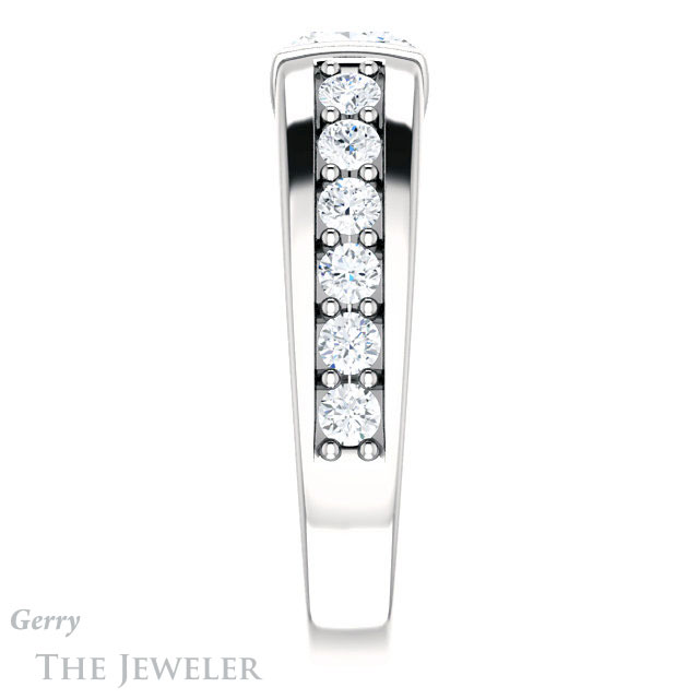 Princess Cut Forever One Moissanite Engagement Ring #GTJ923-square-fo-w | Gerry The Jeweler Princess Cut Forever One Moissanite Engagement Ring #GTJ923-square-fo-w