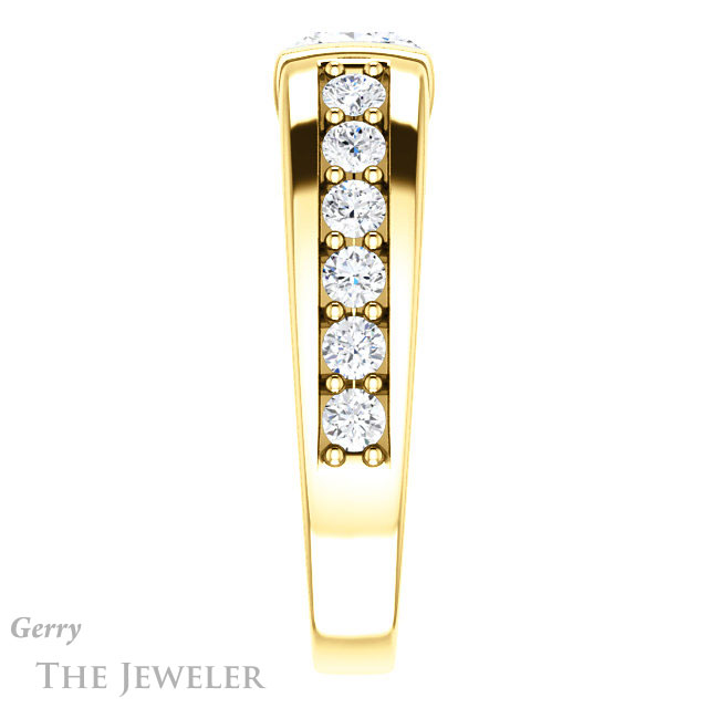 Princess Cut Forever One Moissanite Engagement Ring #GTJ923-square-fo-y | Gerry The Jeweler Princess Cut Forever One Moissanite Engagement Ring #GTJ923-square-fo-y