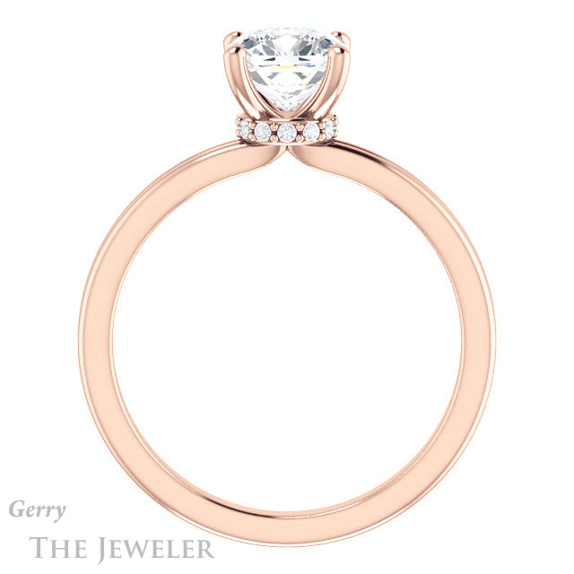 Cushion Cut Forever One Moissanite Engagement Ring #GTJ924-cushion-fo-r