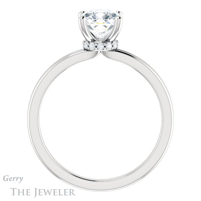 Cushion Cut Forever One Moissanite Engagement Ring #GTJ924-cushion-fo-w