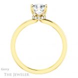Cushion Cut Forever One Moissanite Engagement Ring #GTJ924-cushion-fo-y 2 Cushion Cut Forever One Moissanite Engagement Ring #GTJ924-cushion-fo-y
