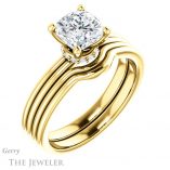 Cushion Cut Forever One Moissanite Engagement Ring #GTJ924-cushion-fo-y 6 Cushion Cut Forever One Moissanite Engagement Ring #GTJ924-cushion-fo-y