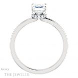 Emerald Cut Forever Brilliant Moissanite Engagement Ring #GTJ924-emerald-fb-w