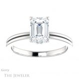 Emerald Cut Forever Brilliant Moissanite Engagement Ring #GTJ924-emerald-fb-w