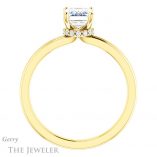 Emerald Cut Forever One Moissanite Engagement Ring #GTJ924-emerald-fb-y 2 Emerald Cut Forever Brilliant Moissanite Engagement Ring #GTJ924-emerald-fb-y