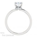 Oval Shaped Forever One Moissanite Engagement Ring #GTJ924-oval-fo-w