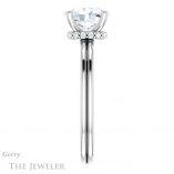 Oval Shaped Forever One Moissanite Engagement Ring #GTJ924-oval-fo-w