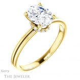Oval Shaped Forever One Moissanite Engagement Ring #GTJ924-oval-fo-y