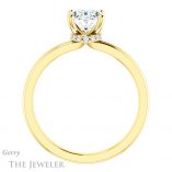 Oval Shaped Forever One Moissanite Engagement Ring #GTJ924-oval-fo-y
