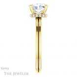 Oval Shaped Forever One Moissanite Engagement Ring #GTJ924-oval-fo-y