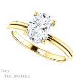 Oval Shaped Forever One Moissanite Engagement Ring #GTJ924-oval-fo-y