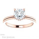 Round Cut Forever One Moissanite Engagement Ring #GTJ924-round-fo-r 1 Round Cut Forever One Moissanite Engagement Ring #GTJ924-round-fo-r