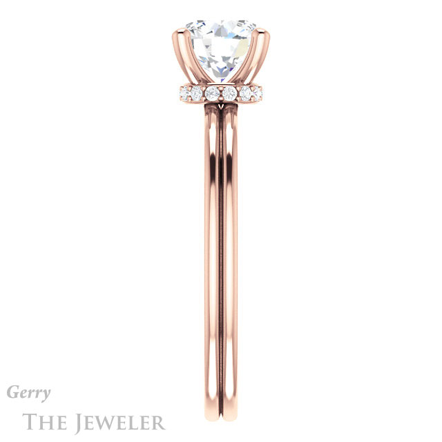Round Cut Forever One Moissanite Engagement Ring #GTJ924-round-fo-r 3 Round Cut Forever One Moissanite Engagement Ring #GTJ924-round-fo-r