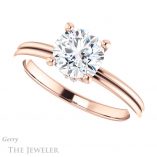 Round Cut Forever One Moissanite Engagement Ring #GTJ924-round-fo-r 5 Round Cut Forever One Moissanite Engagement Ring #GTJ924-round-fo-r