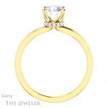 Round Cut Forever One Moissanite Engagement Ring #GTJ924-round-fo-y 2 Round Cut Forever One Moissanite Engagement Ring #GTJ924-round-fo-y