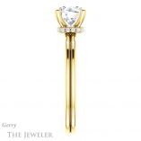 Round Cut Forever One Moissanite Engagement Ring #GTJ924-round-fo-y 3 Round Cut Forever One Moissanite Engagement Ring #GTJ924-round-fo-y