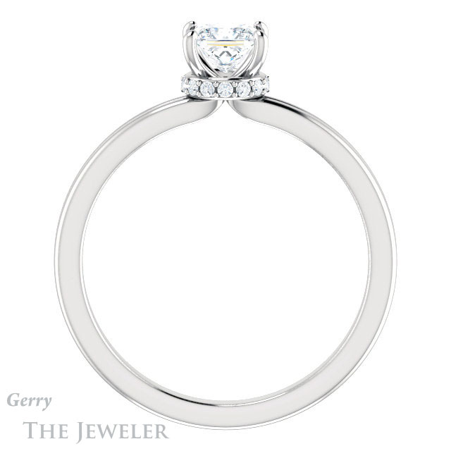 Princess Cut Forever One Moissanite Engagement Ring #GTJ924-square-fo-w