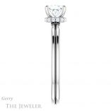 Princess Cut Forever One Moissanite Engagement Ring #GTJ924-square-fo-w 3 Princess Cut Forever One Moissanite Engagement Ring #GTJ924-square-fo-w