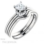 Princess Cut Forever One Moissanite Engagement Ring #GTJ924-square-fo-w 6 Princess Cut Forever One Moissanite Engagement Ring #GTJ924-square-fo-w