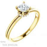 Princess Cut Forever One Moissanite Engagement Ring #GTJ924-square-fo-y 4 Princess Cut Forever One Moissanite Engagement Ring #GTJ924-square-fo-y