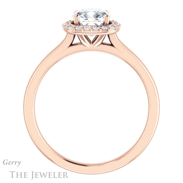Cushion Cut Forever One Moissanite Engagement Ring #GTJ925-cushion-fo-r