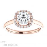 Cushion Cut Forever One Moissanite Engagement Ring #GTJ925-cushion-fo-r