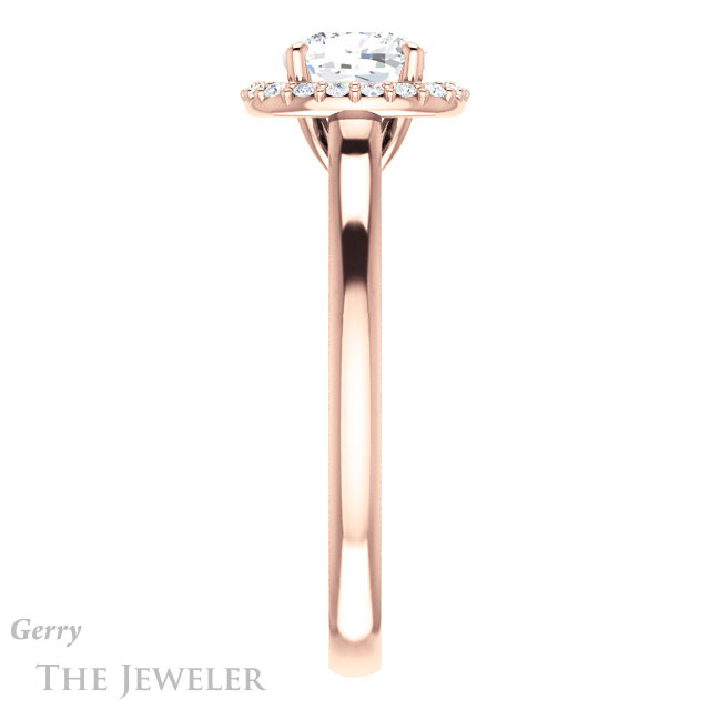 Cushion Cut Forever One Moissanite Engagement Ring #GTJ925-cushion-fo-r