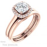Cushion Cut Forever One Moissanite Engagement Ring #GTJ925-cushion-fo-r