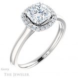 Cushion Cut Forever One Moissanite Engagement Ring #GTJ925-cushion-fo-w