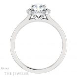 Cushion Cut Forever One Moissanite Engagement Ring #GTJ925-cushion-fo-w