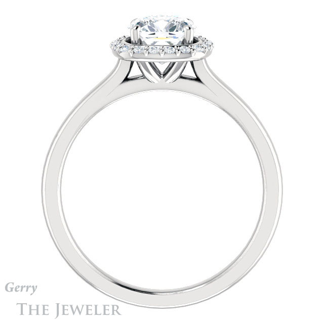 Cushion Cut Forever One Moissanite Engagement Ring #GTJ925-cushion-fo-w