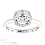 Cushion Cut Forever One Moissanite Engagement Ring #GTJ925-cushion-fo-w