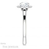 Cushion Cut Forever One Moissanite Engagement Ring #GTJ925-cushion-fo-w
