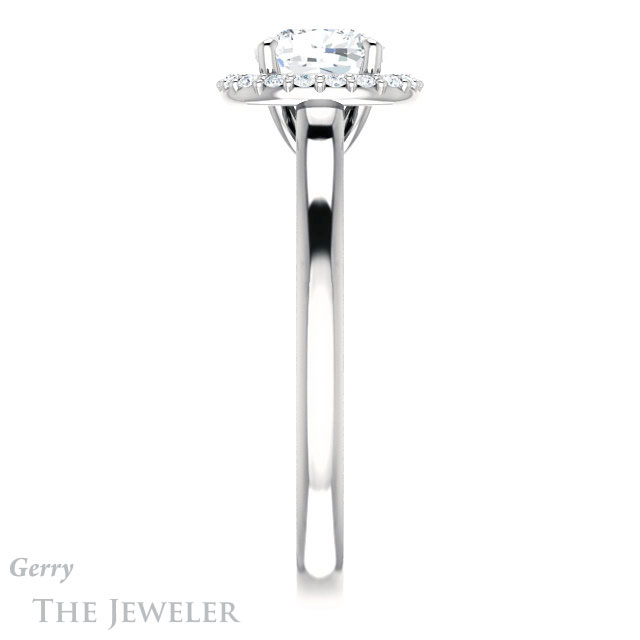 Cushion Cut Forever One Moissanite Engagement Ring #GTJ925-cushion-fo-w