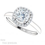 Cushion Cut Forever One Moissanite Engagement Ring #GTJ925-cushion-fo-w