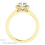 Cushion Cut Forever One Moissanite Engagement Ring #GTJ925-cushion-fo-y