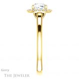Cushion Cut Forever One Moissanite Engagement Ring #GTJ925-cushion-fo-y