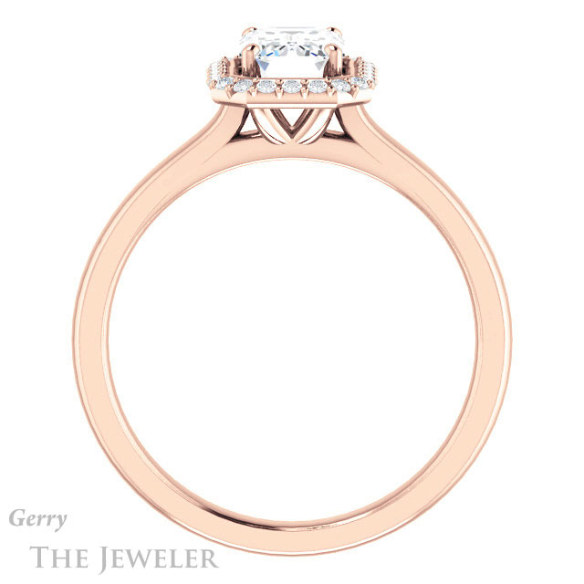 Emerald Cut Forever Brilliant Moissanite Engagement Ring #GTJ925-emerald-fb-r
