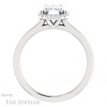 Emerald Cut Forever Brilliant Moissanite Engagement Ring #GTJ925-emerald-fb-w