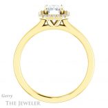 Emerald Cut Forever Brilliant Moissanite Engagement Ring #GTJ925-emerald-fb-y