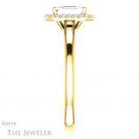 Emerald Cut Forever Brilliant Moissanite Engagement Ring #GTJ925-emerald-fb-y