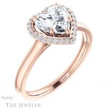 Heart Shaped Forever Brilliant Moissanite Engagement Ring #GTJ925-heart-fb-r