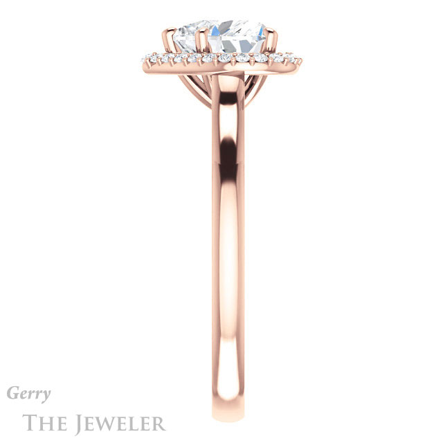 Heart Shaped Forever Brilliant Moissanite Engagement Ring #GTJ925-heart-fb-r