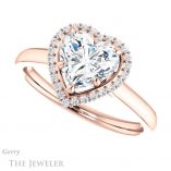 Heart Shaped Forever Brilliant Moissanite Engagement Ring #GTJ925-heart-fb-r