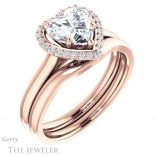 Heart Shaped Forever Brilliant Moissanite Engagement Ring #GTJ925-heart-fb-r
