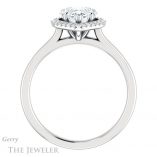 Heart Shaped Forever Brilliant Moissanite Engagement Ring #GTJ925-heart-fb-w