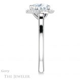 Heart Shaped Forever Brilliant Moissanite Engagement Ring #GTJ925-heart-fb-w