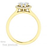 Heart Shaped Forever Brilliant Moissanite Engagement Ring #GTJ925-heart-fb-y